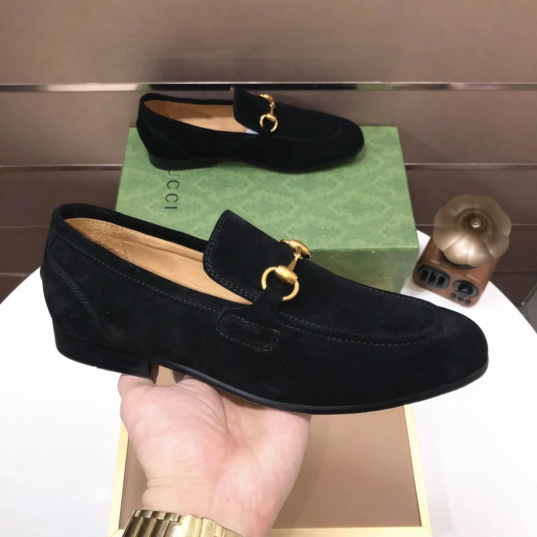 Men's shoes 💰580💰[GUCCI—Gucci] The latest high-end version of Gucci. Official website new model. Available at the same time at counters, the uppers are made of original cowhide imported from Italy/matched with the original special material splicing design concept; "highlight, high-end, grade, extravagance" and exquisite workmanship (original mesh fabric) sole: original factory special outsole size (38-45) (custom-made 45 non-returnable)